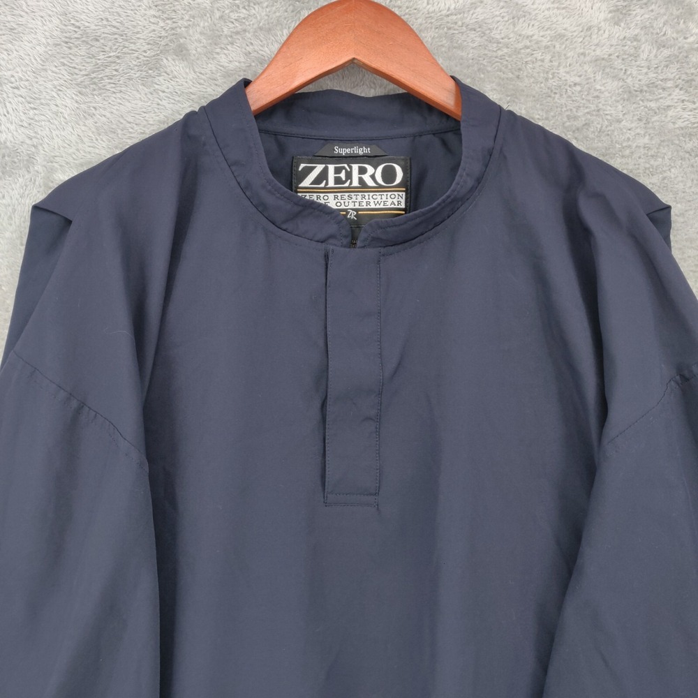 Zero Restriction Pullover Jacket Mens XL Blue Golf Windbreaker Super Light - Picture 2 of 14